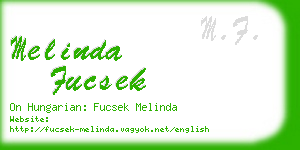 melinda fucsek business card